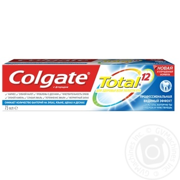 Зубна паста Colgate Total12 Помітна дія 75мл купити, ціни на МегаМаркет - фото 7