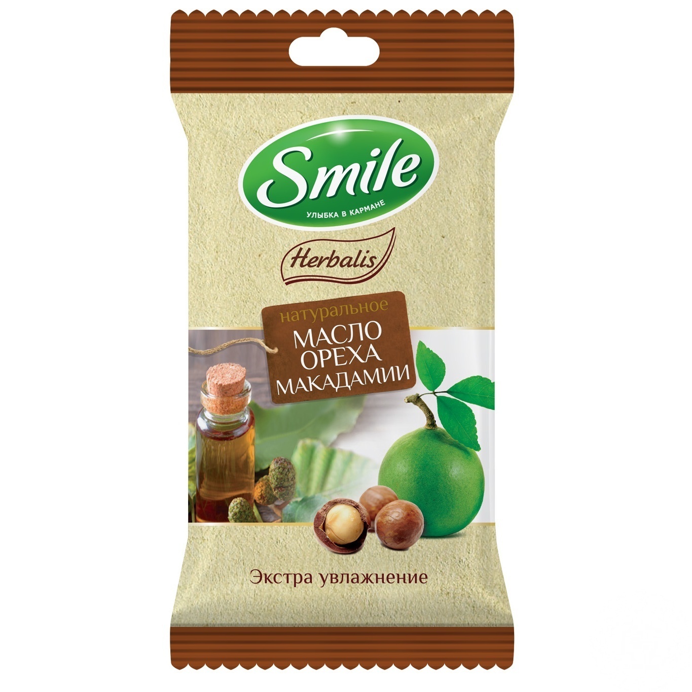 

Салфетки влажные Smile Herbalis с маслами в ассортименте 10шт