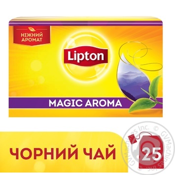 Lipton Чорний чай в пакетиках Magic Aroma з ароматом чайних квітів 25шт купити, ціни на МегаМаркет - фото 4
