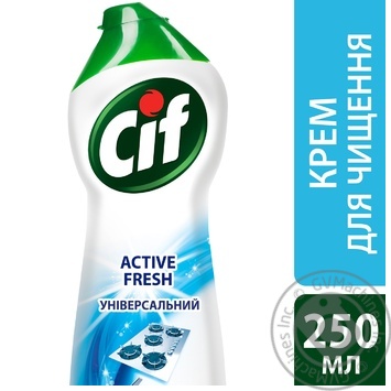 Чистячий крем Cif Active fresh Універсальний 250мл купити, ціни на МегаМаркет - фото 2