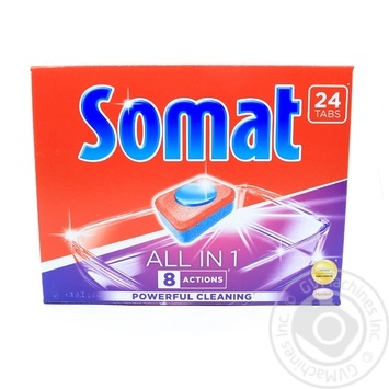 Засіб д/ПММ Somat Все-в-1 24таб. х7 купити, ціни на МегаМаркет - фото 1