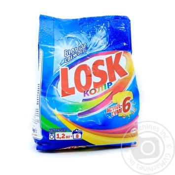Powder detergent Losk for washing 1200g - buy, prices for MegaMarket - photo 1