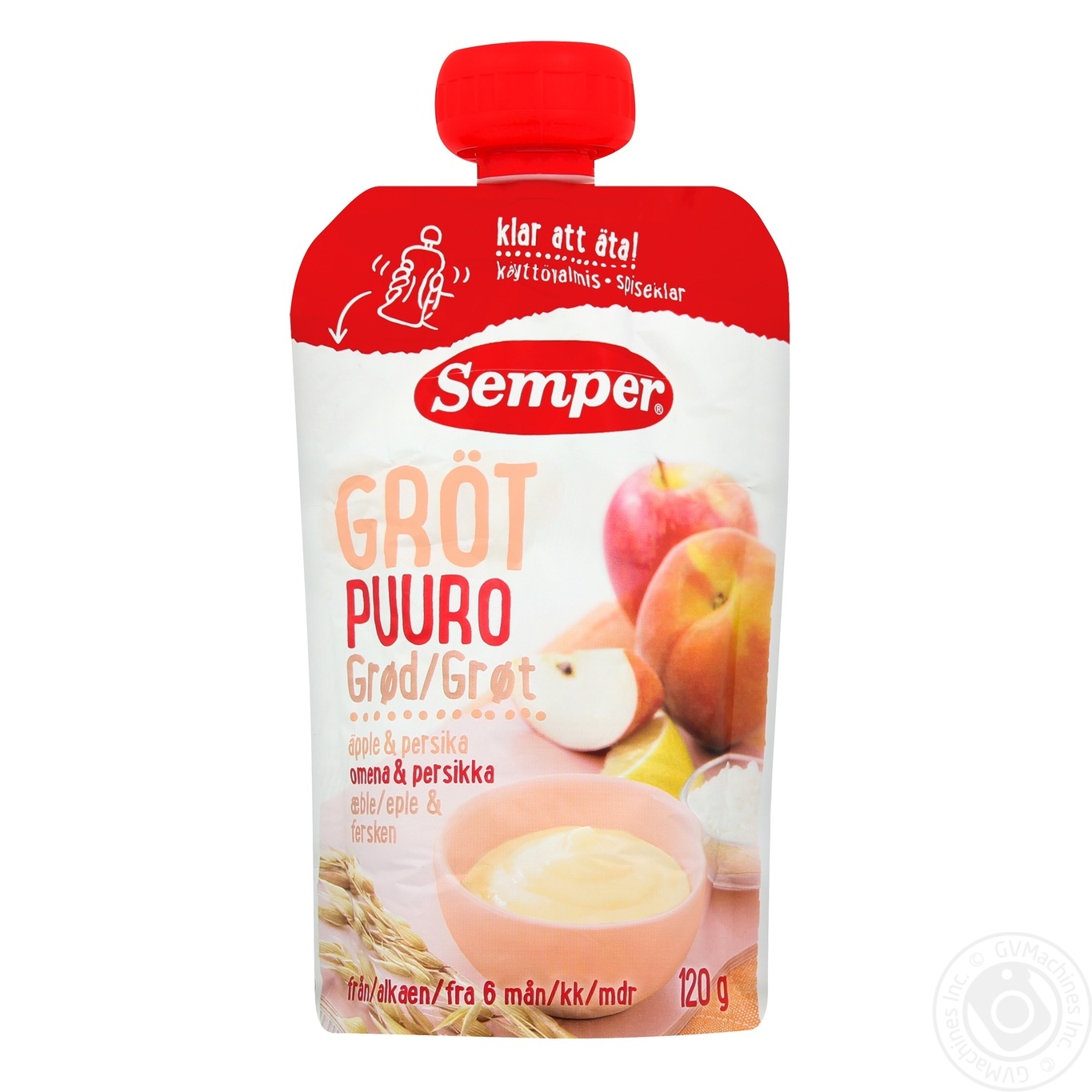 

Каша Semper мультизлаковая с яблоком и персиком 120г