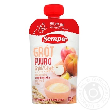 Semper Multigrain Porridge with Apple and Peach 120g - buy, prices for MegaMarket - photo 1