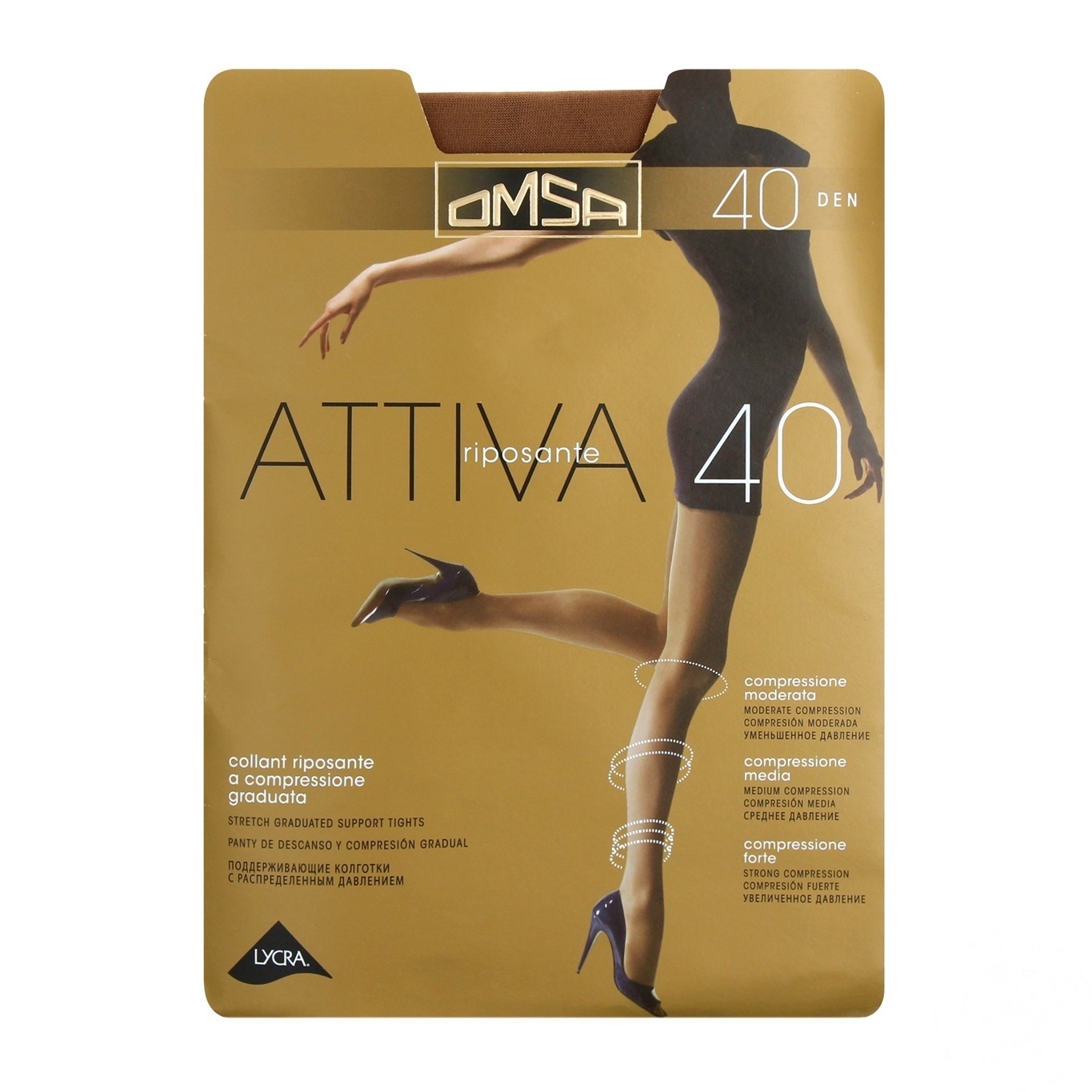 

Колготы Omsa Attiva женские cappuccino 40ден 4р