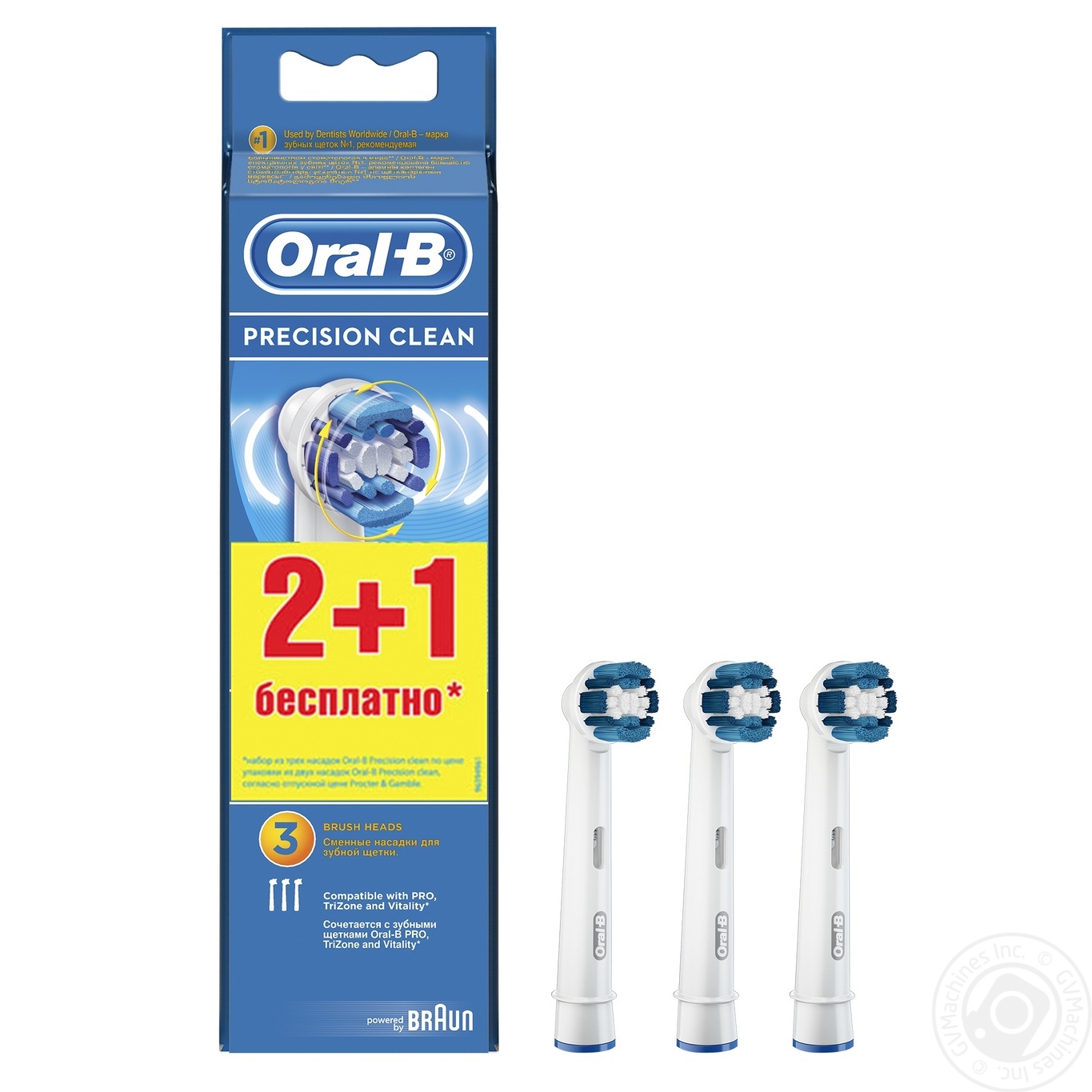 

Сменные насадки для электрических зубных щеток Oral B Precision Clean EB20 2шт+1