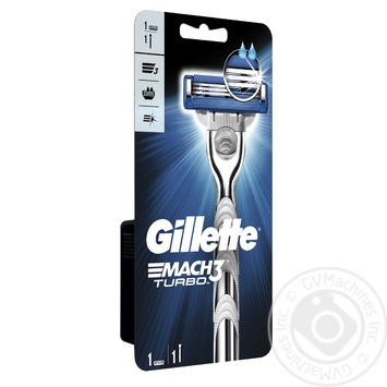 Чоловіча бритва Gillette Mach3 Turbo з 1 змінним картриджем - купити, ціни на NOVUS - фото 2