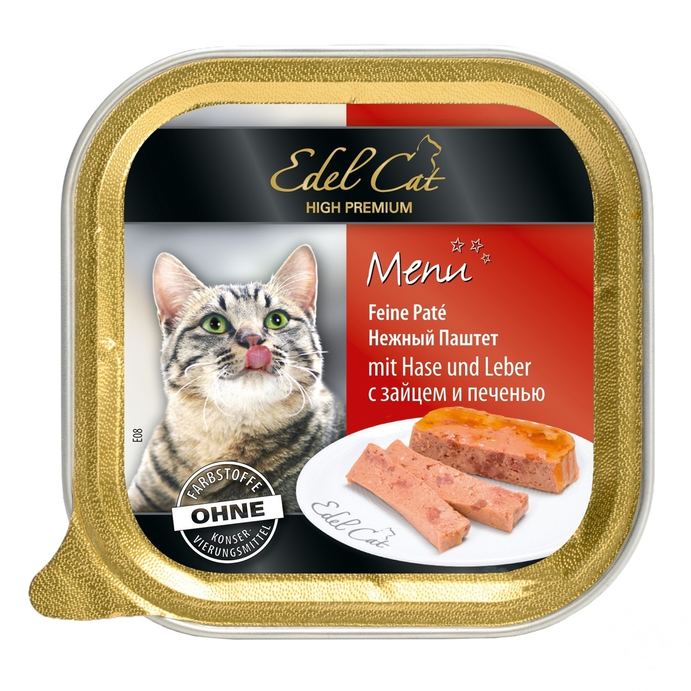 

Корм для котов Edel Cat паштет с зайцем и печенью 100г