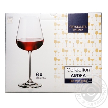 Crystalite Bohemia Ardea Set of Glasses for Wine 450ml 6pcs - buy, prices for Vostorg - photo 1