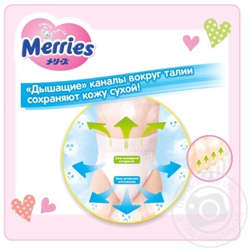 Підгузки-трусики Merries M 6-11кг 58шт - купити, ціни на ULTRAMARKET - фото 5