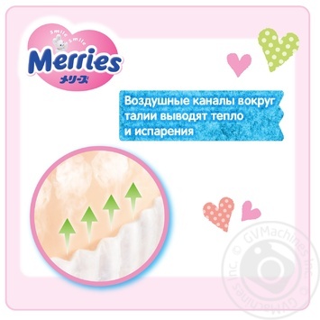 Подгузники-трусики Merries M 6-11кг 58шт - купить, цены на КОСМОС - фото 8