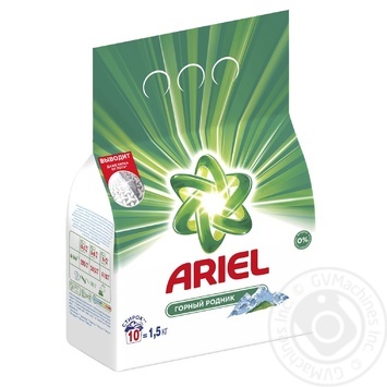 Ariel Mountain Spring Automat Laundry Powder Detergent 1.5kg - buy, prices for NOVUS - photo 2