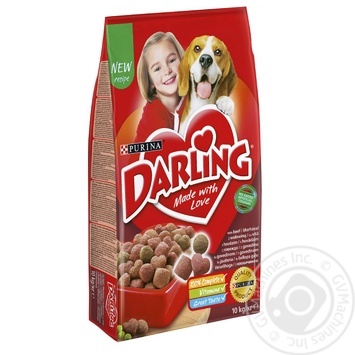 Корм сухой Darling з м’ясом та овочами для собак 10кг Корм сухой Darling з м’ясом та овочами для собак 10кг - купити, ціни на - фото 1
