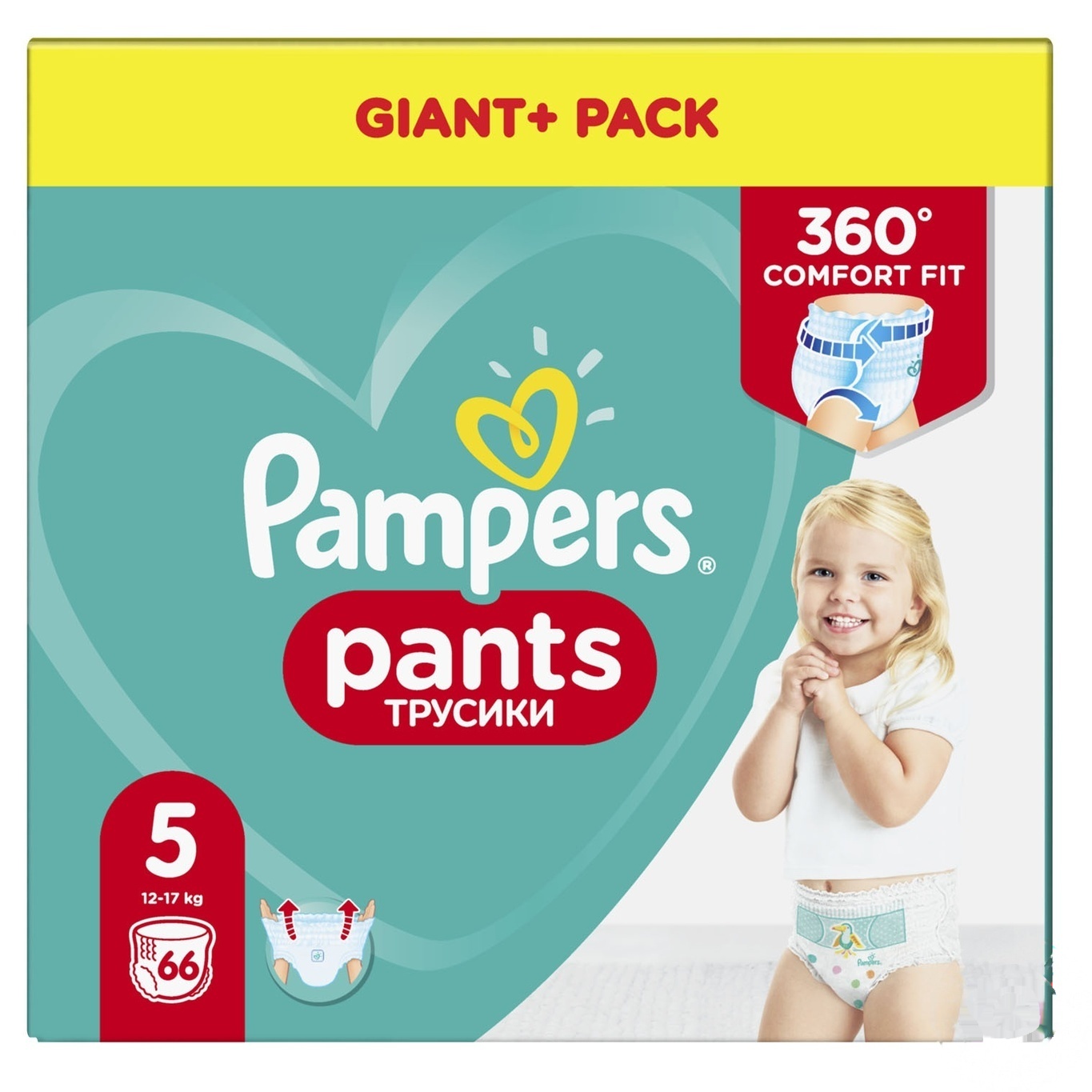 

Подгузники-трусики Pampers Pants Размер 5 12-17кг 66шт
