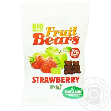 Цукерки Fruit Bears Яблуко-полуниця жувальні органічні 50г - купити, ціни на Auchan - фото 1