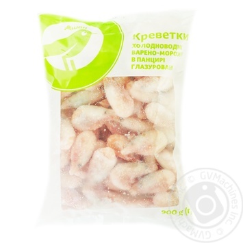 Auchan shrimps boiled and frozen in shell glazed 900g - buy, prices for Auchan - photo 1