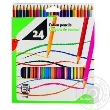 Auchan color pencils 24pcs - buy, prices for Auchan - photo 1