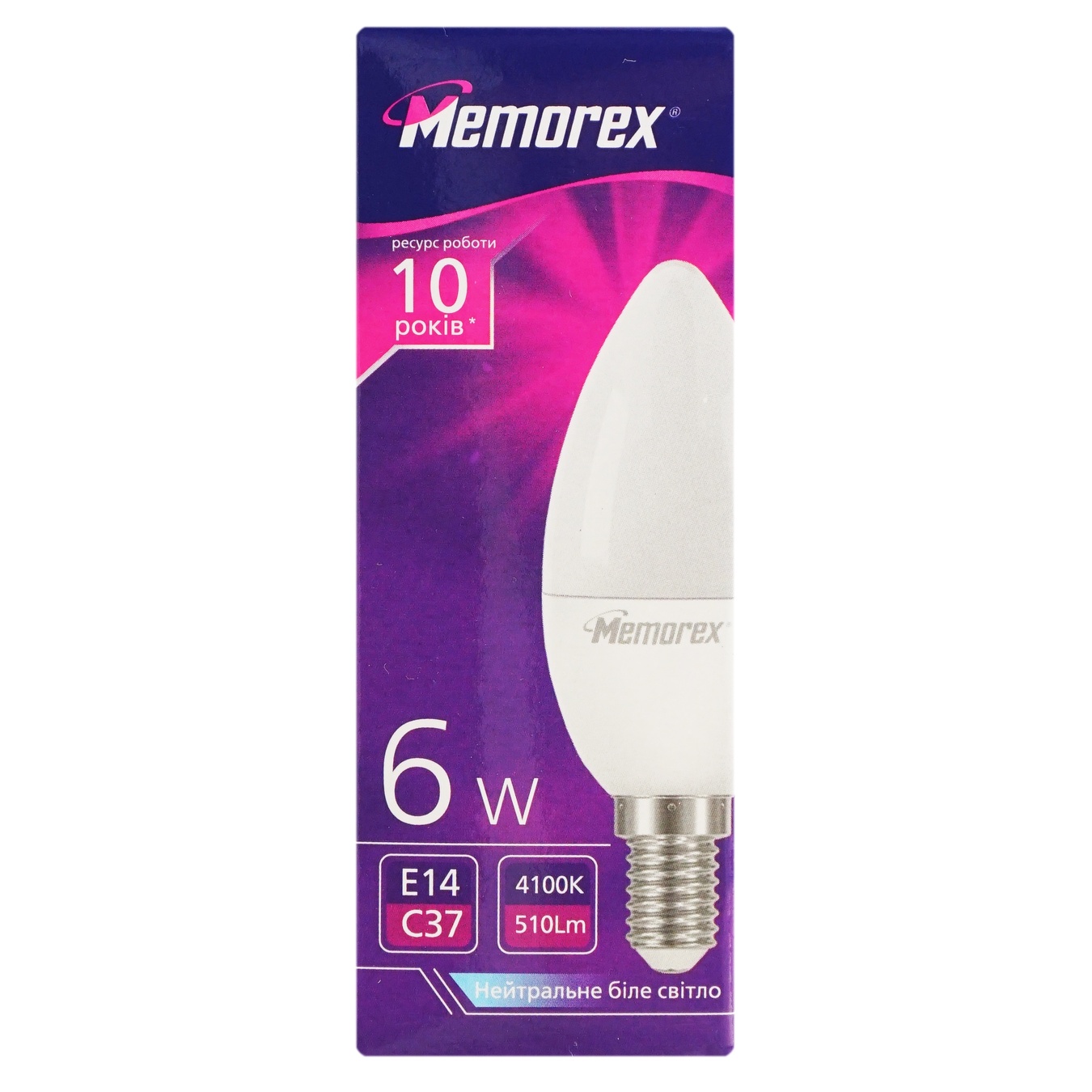

Лампа Memorex светодиодная C37 6W E14 4100K