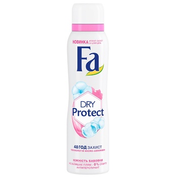 FA Dry Protect Cotton For Women Deodorant-Antiperspirant 150ml - buy, prices for NOVUS - photo 1