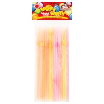 Pomichnytsya Happy party Straws Fluorescent 25pcs - buy, prices for Auchan - photo 1