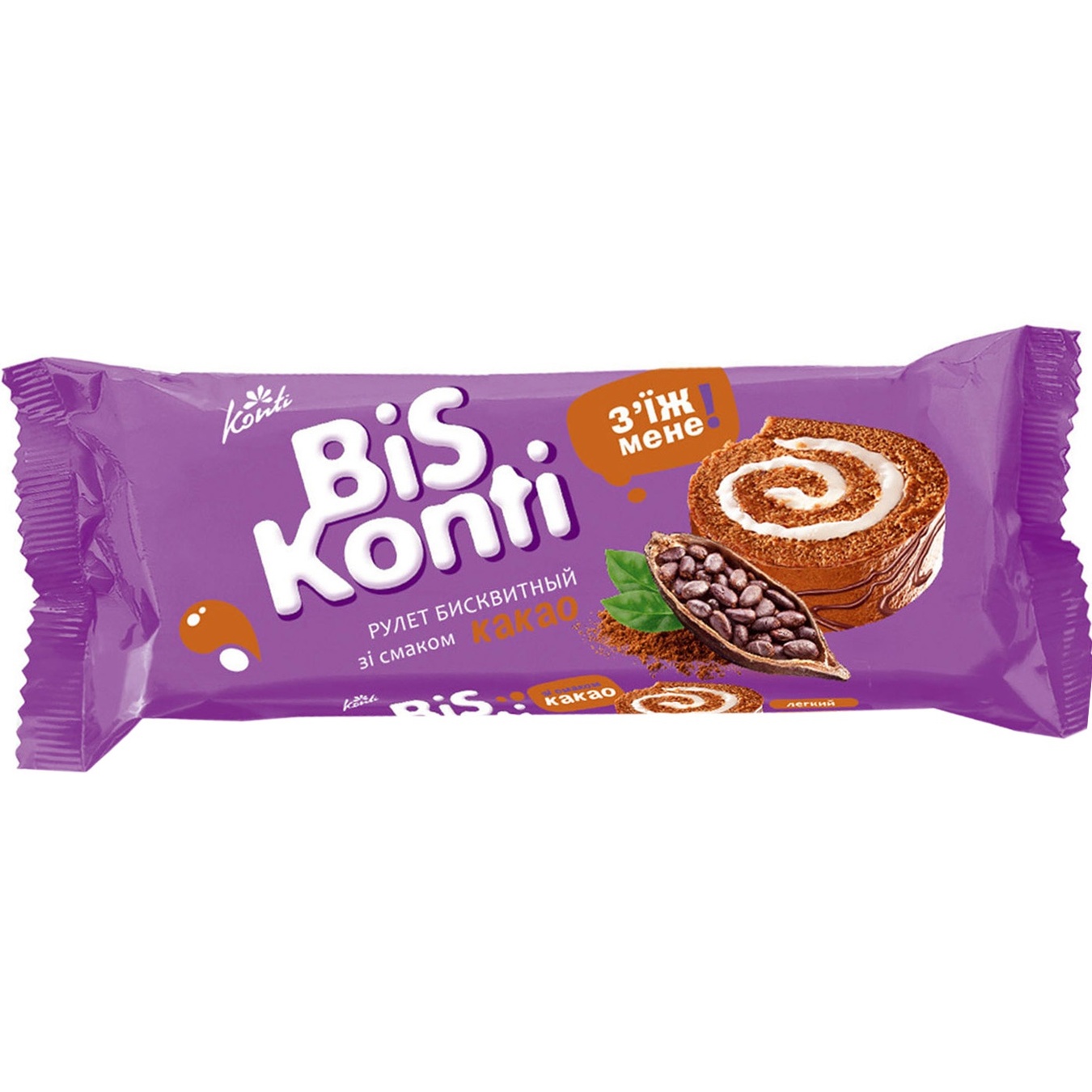 

Рулет Konti BisKonti бисквитный со вкусом какао 175г