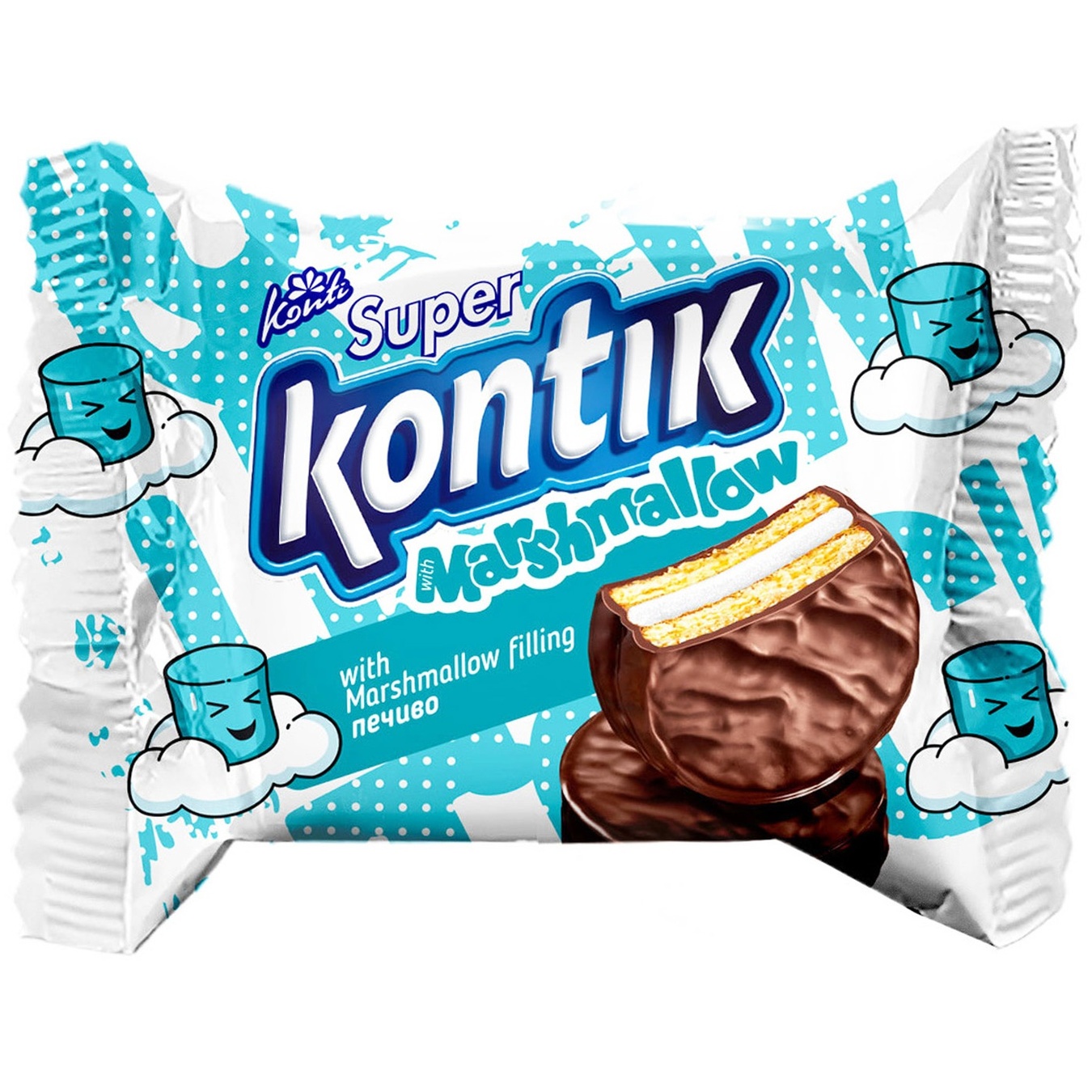 

Печенье Konti Super Kontik с начинкой маршмеллоу 30г