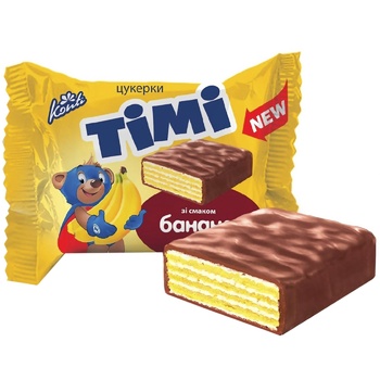 Konti Timi Biscuit Cake with Banana Flavor 50g - buy, prices for Supermarket "Kharkiv" - photo 1