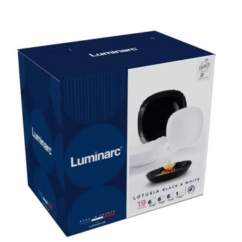 Luminarc Lotusia Black&White Table Service 19pcs