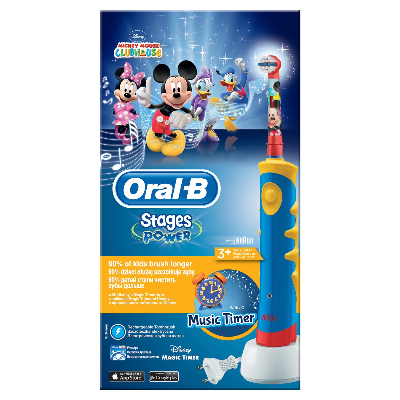 

Электрическая зубная щетка Oral-B Stages Микки Маус детская