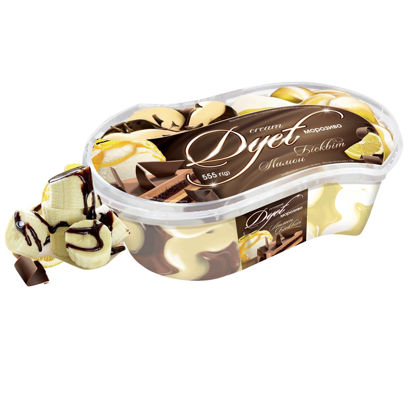 

Мороженое Cream Dyet Бисквит лимон 555г