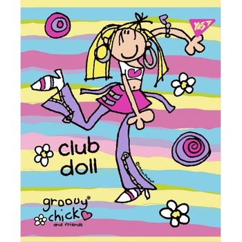 Yes Groovy Chick А5 12 Pages Checkered  School Notebook - buy, prices for NOVUS - photo 2