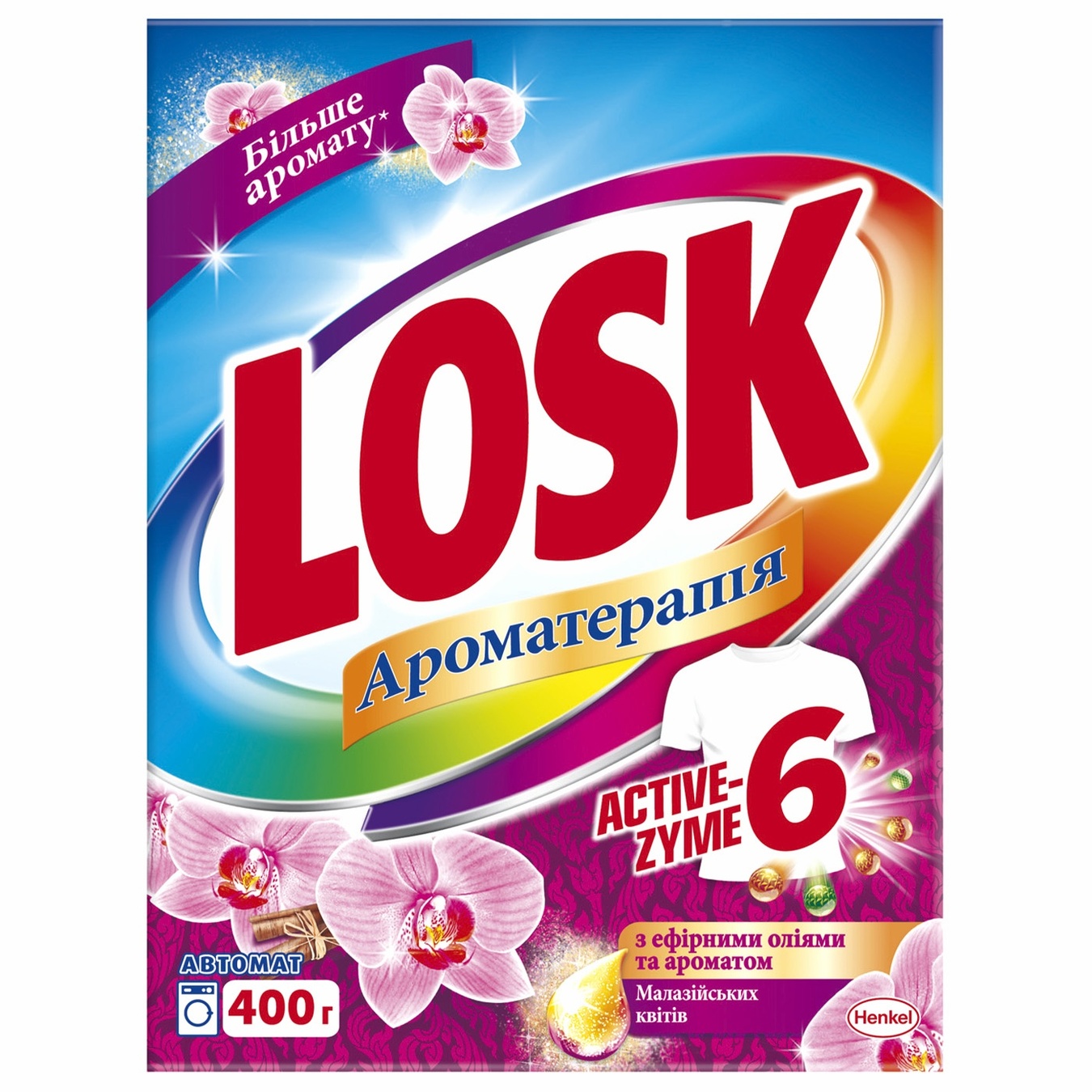 

Стиральный порошок Losk Малайзийские цветы автомат400г