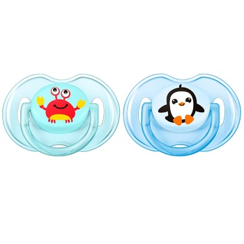 Avent Pacifier for Boys 0-6 Months Crab+Penguin 2pcs - buy, prices for MegaMarket - photo 4