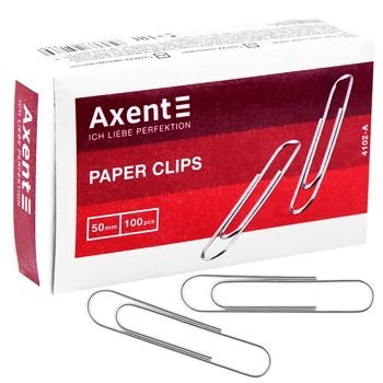 Axent Paper Clips 50mm 100pcs 4102 - buy, prices for MegaMarket - photo 1