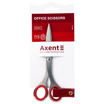 Axent Exakt Scissors Metal 16.5cm red - buy, prices for MegaMarket - photo 1