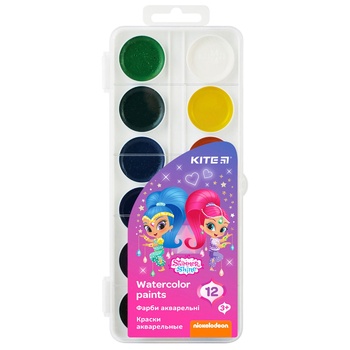 Краски акварельные Kite Shimmer and Shine без кисточки 12цв - купить, цены на - фото 1