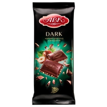 Шоколад черный АВК с фундуком 58% 90г - купить, цены на - фото 1