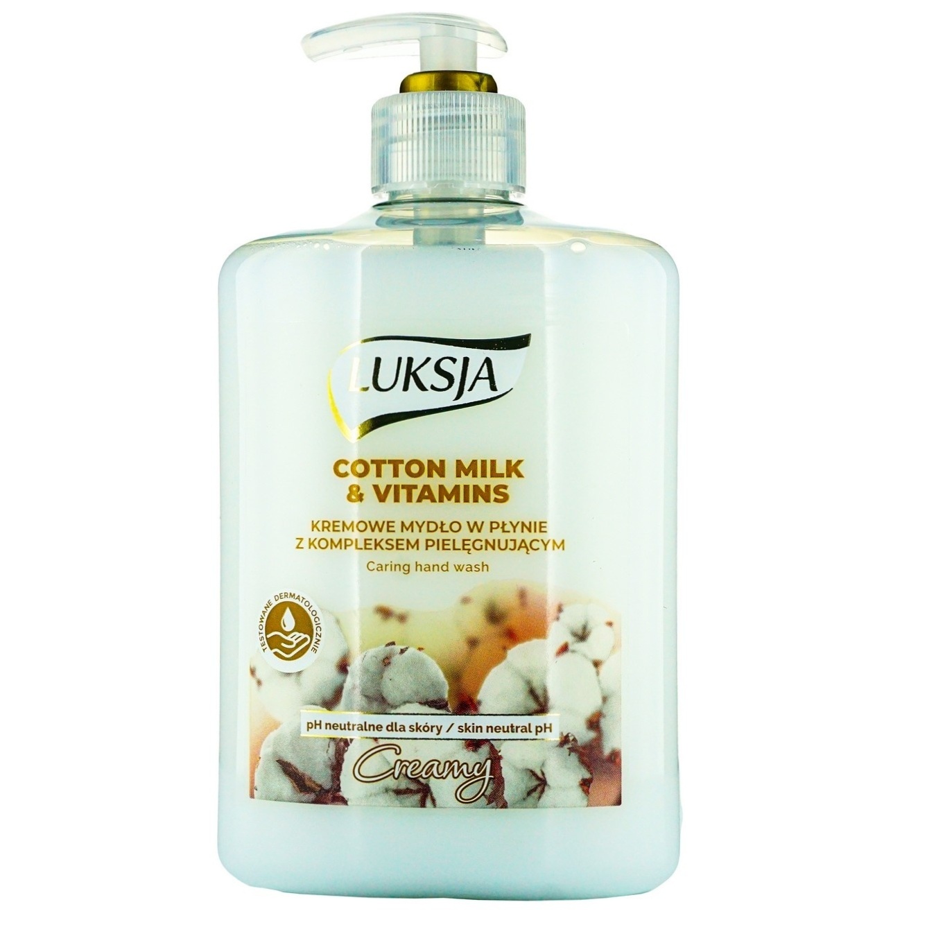 

Мыло жидкое Luksja Cotton milk & Vitamins 450мл