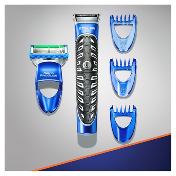 Подарочный набор Gillette Fusion5 ProGlide Styler + Гель для бритья Ultra Sensitive 200мл - купить, цены на METRO - фото 5