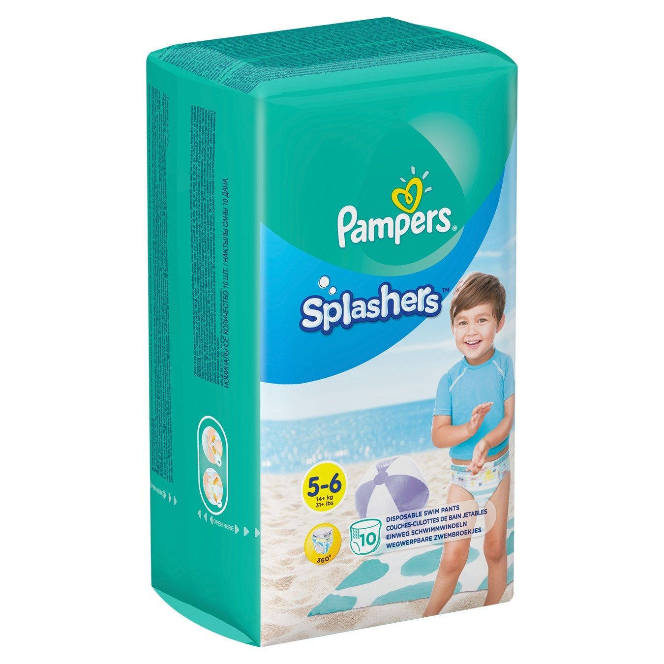 

Трусики для плавания Pampers Splashers размер 5-6 Junior 12-17кг 10шт