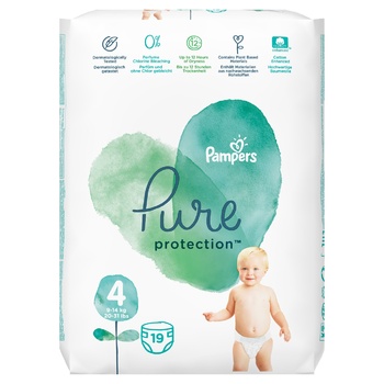 Подгузники Pampers Pure Protection Maxi 9-14кг 19шт - купить, цены на - фото 7