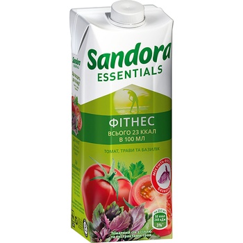 Сік Sandora Essentials томатний з сіллю та екстрактами трав 0,5л - купити, ціни на - фото 1