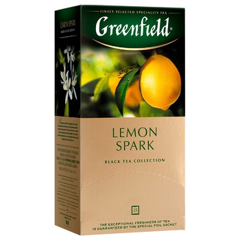 Greenfield Lemon Spark Black Tea 1.5g x 25pcs - buy, prices for MegaMarket - photo 2