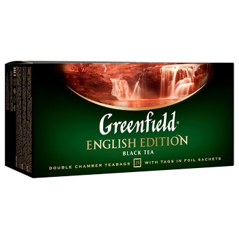 Greenfield English Edition Black Tea in Bags 2g x 25pcs - buy, prices for ULTRAMARKET - photo 2