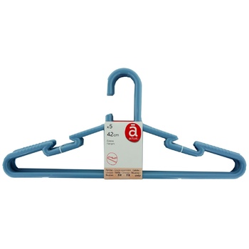 Actuel Set of Plastic Hangers 42cm 5pcs