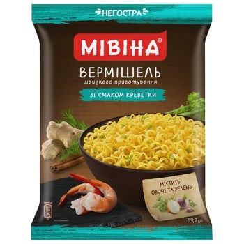 Вермишель МИВИНА® со вкусом Креветки неострая 59,2г