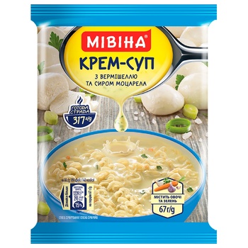 MIVINA® cream soup with instant noodles and cheese 67g - buy, prices for NOVUS - photo 1