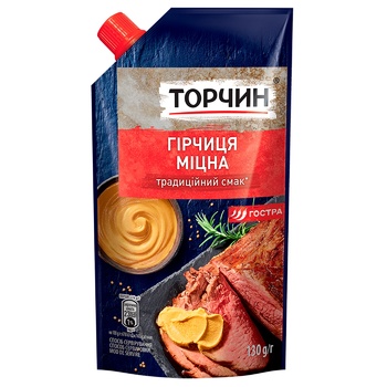 Горчица ТОРЧИН® Крепкая 130г - купить, цены на Auchan - фото 1