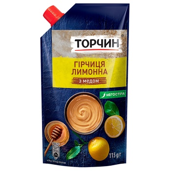 Горчица ТОРЧИН® Лимонная с медом 115г - купить, цены на Auchan - фото 1