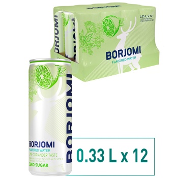Вода минеральная Borjomi Flavored Water Лайм-Кориандр сильногазированная 0,33л - купить, цены на Чудо Маркет - фото 5
